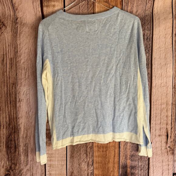 Allude Sweater Pullover Crew Lightweight Classic Preppy Blue Fall Luxury Large - Picture 2 of 8